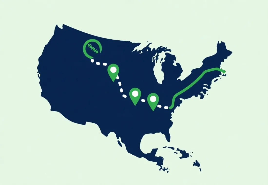 举办地与观赛路线示意图