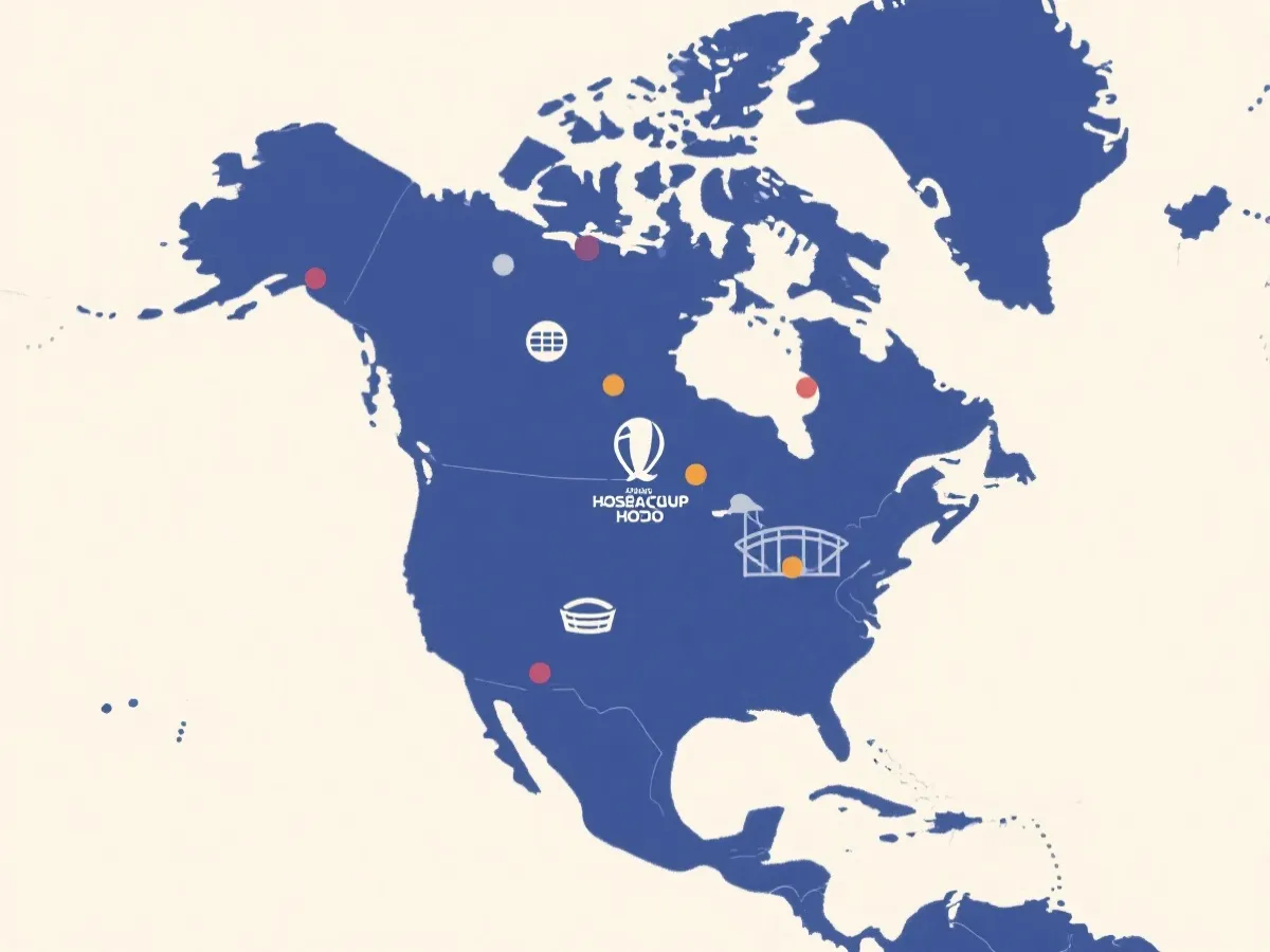 2026世界杯举办城市示意图